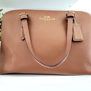 Coach small brown satchel purse bag